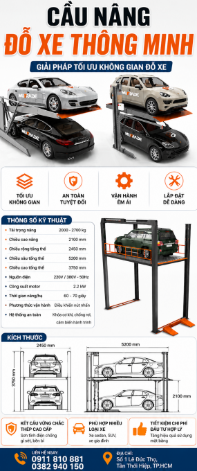 Cầu Nâng Đỗ Xe Ô TÔ