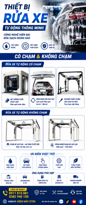 Hệ thống rửa xe tự động thông minh