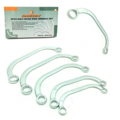 Bộ tròng cong 2 đầu, 5 chi tiết (10x12 -17x19 mm) hãng Jonnesway W65A105S