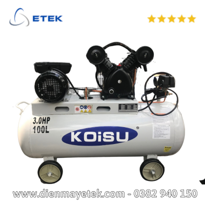 Máy nén khí piston 3HP, 1 pha, bình tích 100 lít Model V-31001