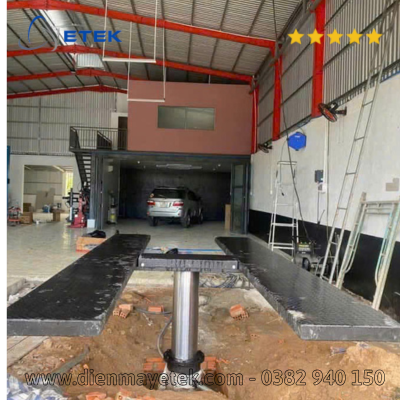 Cầu nâng 1 trụ Ấn Độ chữ H Lắp Chìm
