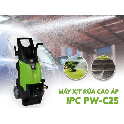 Máy rửa áp lực cao nước lạnh 150 Bar, 2.8 Kw (1 Pha, Kèm phụ kiện) model PW-C25