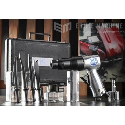 Bộ đục khí nén 3000 BPM, 5 chi tiết, gồm đục khí nén và 4 đầu đục hãng SP-AIR Nhật Bản