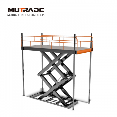 Cầu nâng vận thăng cắt kéo 3.5 tấn, sàn 5300 x 2900mm, chiều cao nâng 4000mm Thương hiệu: MUTRADE nhập khẩu