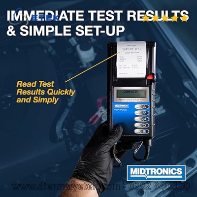 Thiết bị kiểm tra tình trạng ắc quy ( 100-1400CCA) chuyên dùng cho hãng xe TOYOTA, MEC, BMW Thương hiệu: MIDTRONICS