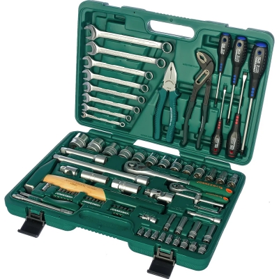 Bộ khẩu và tay vặn gồm 77 chi tiết, model: S04H52477S hãng Jonnesway cao cấp