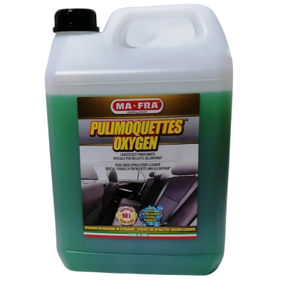Hóa chất vệ sinh nội thất Pulimoquettes Oxygen can 4.5L (Chuyên vải nỉ, thảm, nhung) hãng Mafra nhập khẩu italy