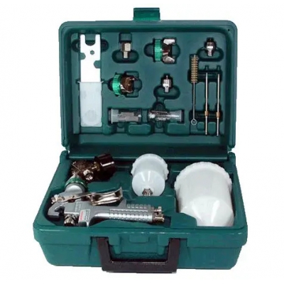 Bộ súng sơn 16 chi tiết (1 súng sơn 1.4mm), cốc trên, bao gồm cốc Thương hiệu: JONNESWAY Model: JA-HVLP-1080GK
