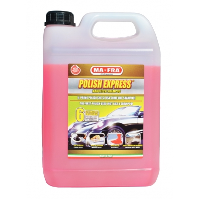 Hóa chất wax bóng bề mặt sơn POLISH EXPRESS DUAL  Can 4.5 L nhập khẩu Italy hãng Mafrra