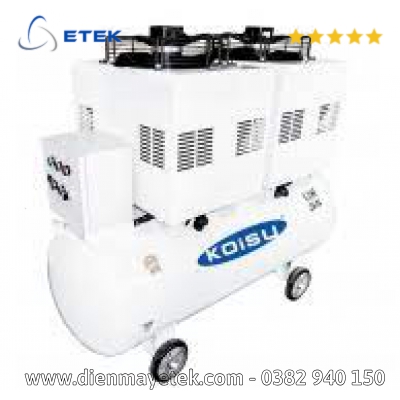 Máy nén khí Piston không dầu 8HP, 3 pha, bình tích 260 lít, có chống ồn Model HK4V-55X