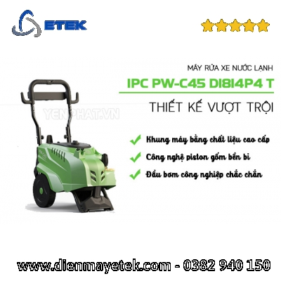 Máy rửa áp lực cao nước lạnh 190 Bar, 4.9 Kw (3 Pha, Kèm phụ kiện) Model PW-C45 D1915P4T