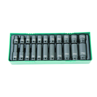 Bộ khẩu 22 chi tiết Hãng  JONNESWAY S03A4122SP – Khẩu súng vặn ốc 1/2" hệ mét, ngắn & dài