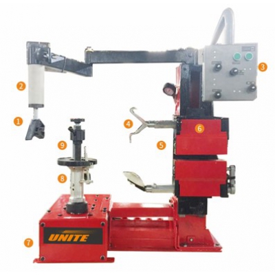 Máy ra vào lốp xe con lưu động 0.75 kw, 900 mm (1 pha, màu đỏ) Model: K.U-VM610 Thương hiệu: KOISU
