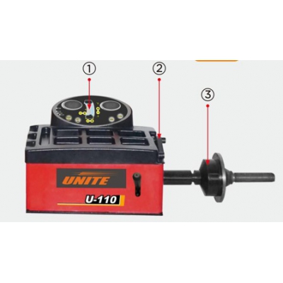Máy cân bằng lốp xe con lưu động (1 pha, màu đỏ) Model: K.U-110 Thương hiệu: KOISU