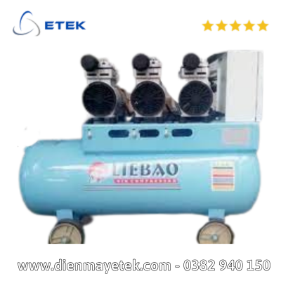 Máy nén khi piston không dầu 3HP, 1 pha, bình tích 84 lít (dẫn động trực tiếp) Model HK-30750-84