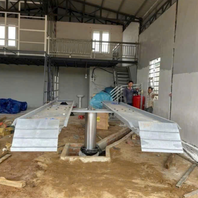 Cầu Nâng 1 trụ Ấn Độ Chữ H Lắp Nổi