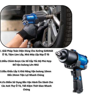 Súng vặn ốc 1/2 khí nén hãng VESSEL SP-LINE nhật bản cao cấp model: VSP-1148