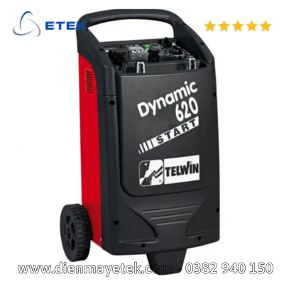 Thiết bị nạp ắc quy và khởi động đề 12-24V/90A/570A hãng TELWIN Xuất xứ-Italy Model: DYNAMIC 620
