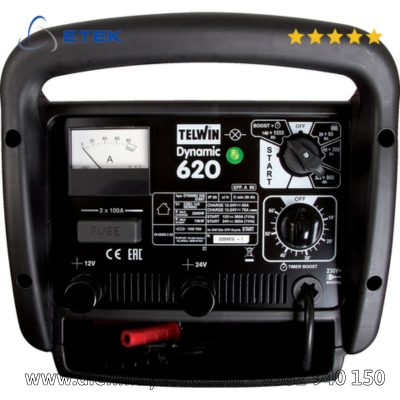 Thiết bị nạp ắc quy và khởi động đề 12-24V/90A/570A hãng TELWIN Xuất xứ-Italy Model: DYNAMIC 620