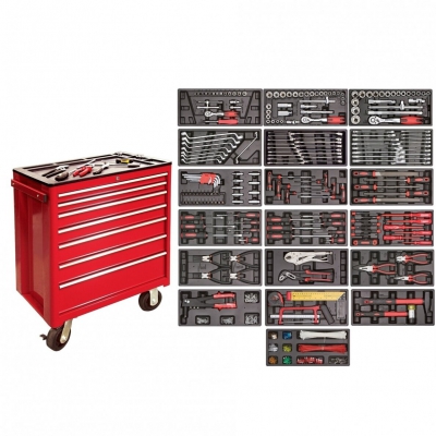 Tủ dụng cụ 7 ngăn 217 chi tiết hãng torin nhập khẩu TBR3007B-X chính hãng